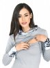MijaCulture – 3 in1 maternity hoodie, for breastfeeding and after „Neli” M007 grey